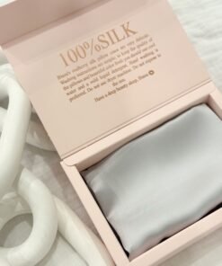 grey 100% silk pillowcase